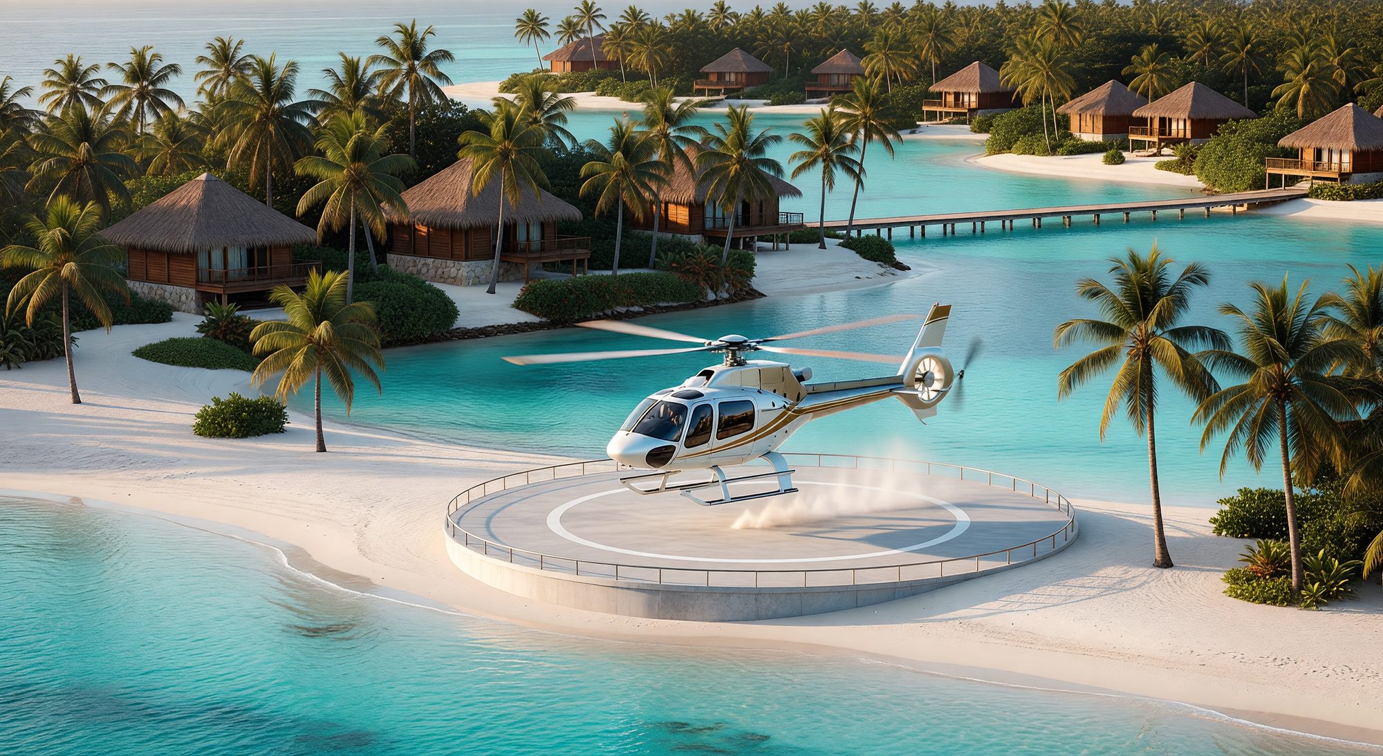 Helicopter to Private Island